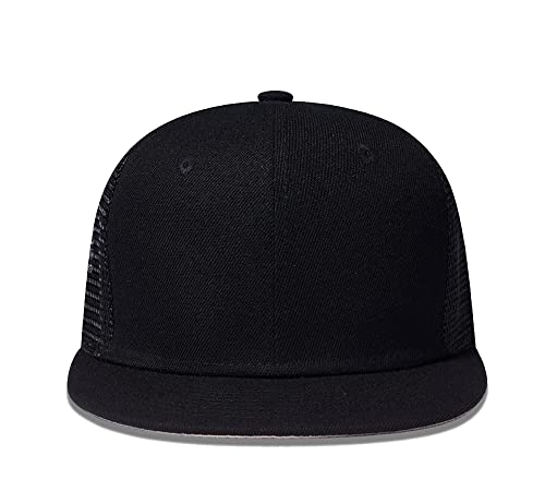 Image of Quanhaigou Purple Galaxy Snapback Hat Unisex Trucker Hat Hip Hop Plaid Flat Bill Brim Adjustable Baseball Cap