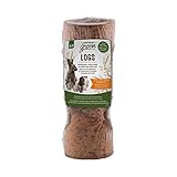 Living World Green Chew-Safe Wooden Log with Hay, 2-in-1 Hay Feeder and Chew Toy for Small Animals, Small