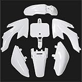Point Longueur: 0inch Accessoires Moto Body Fender Véritable Plastique carénée Set Body Fit Housse for Moto for XR50 50-160cc CRF50 SDG SSR Baja Dirt Bike Pitbike (Color : White)