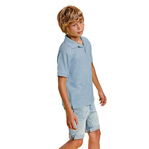 Polo enfants anti-transpiration en pur coton col trois boutons