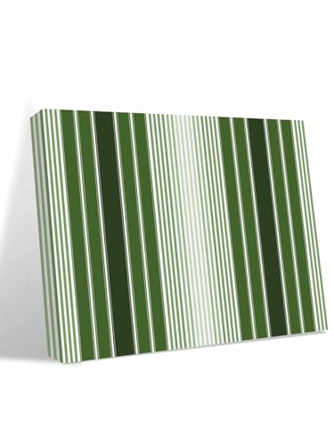 SderBott Forest Green Ombre Stripe Canvas Wall Art for Living