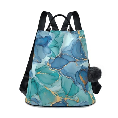 Mochila abstracta para mujer tipo bolsa de viaje con bolsillo antirrobo