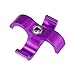X AUTOHAUX 4 Pcs AN8 Car Hose Separator Clamp Aluminum Alloy Fuel Line Mounting Divider Hose Fitting Adapter for Oil Gas Water Brake Line Purple