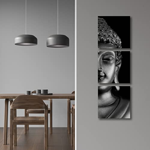 Rihe Modern 3 Pcs 12X12Inch Giclee Canvas Prints Buddha Pictures Paintings On Canvas Wall Art Zen Decor Ready To Hang For Bedroom Home Office Decorations (D) #TOP1