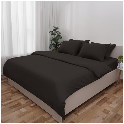 Novo Home Single Duvet Cover Set Dark Brown – Soft Microfibre Quilt Cover with 1 Pillowcase | Durable, Easy Care Single Bedding for Modern Bedroom Comfort