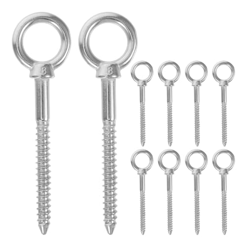 Vis à œillet autotaraudeuse en inox M8 lot de 10 crochets pour suspension