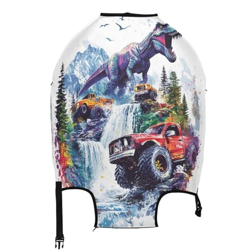 Monster Dinosaur Truck Carry on Luggage Cover Protector Fit 18-32 Inch Suitcase Covers for Luggage Tsa Approved Anti-scratch Airplane Travel Essentials2