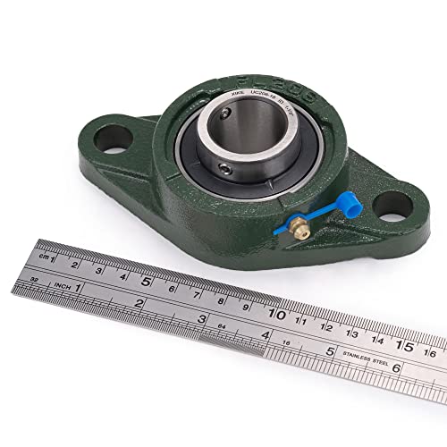 Image of XIKE 2 Pcs UCFL206-18 Bore 1-1 /8 inch Pillow Block Flange Mounted Ball Bearings.