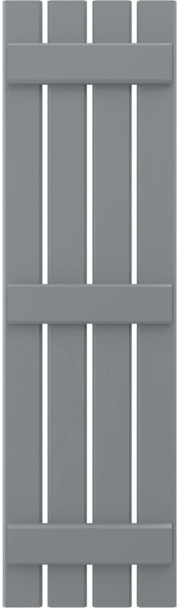 Ekena Millwork ARW401SB415X57CHH Americraft Four 3 Exterior Real Wood Spaced Board-n-Batten Shutters (Per Pair), Ocean Swell