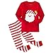 HYCLES Christmas Pajamas for Kids Girls Holiday Long Sleeve Sleepwear Santa Cotton Pajamas Sets for 2-12Y Boys/Toddler Pjs