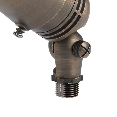 Kichler 12V MR-16 Adjustable Cowl Brass Accent Light in Centennial Brass, Directional Landscape Light Fixture, 15485CBR, (2.5" W x 2.5" H x 6" L) by Kichler - Image 6