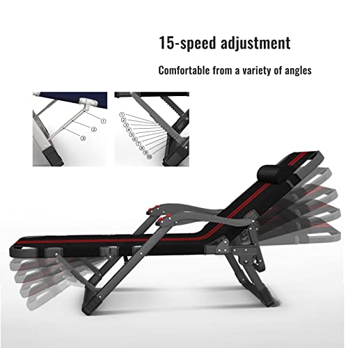 Rrgj Zero Gravity Lounge Chair, Mesh Back Zero Gravity Reclining Patio Chairs, Premium Folding And Reclining Sunlounger For Poolside Backyard/Lawn, Support 330Lbs Lounge Chair (Color : B+Thick Pad) #TOP6