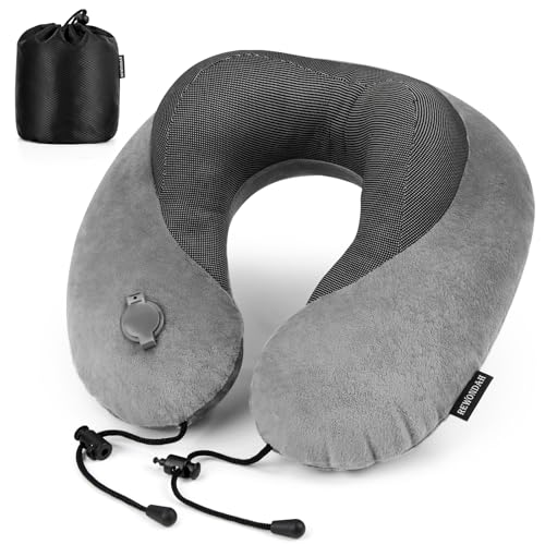 Rewondah Inflatable Neck Pillow – Comfortable Inflatable Travel Neck Pillow