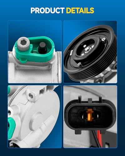 Image of PHILTOP A76074 Air Conditioner AC Compressor with Clutch for Hyundai Accent 2012-2017, Kia Rio 2012-2017