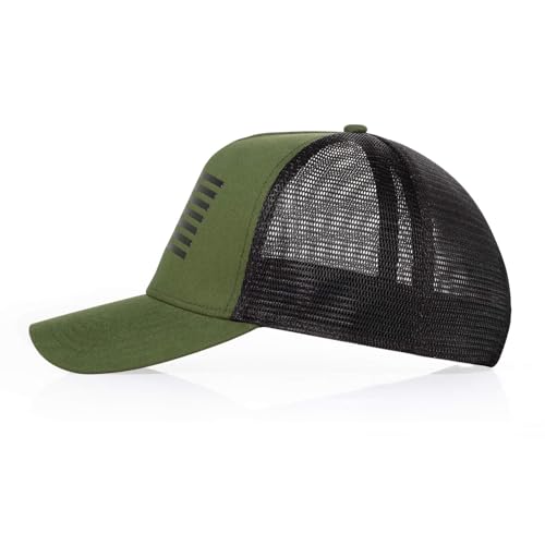 Image of Oversize XXL American Flag Trucker Hat Sport Snapback Hat, Large Size Breathable Mesh Baseball Cap for Men Big Head