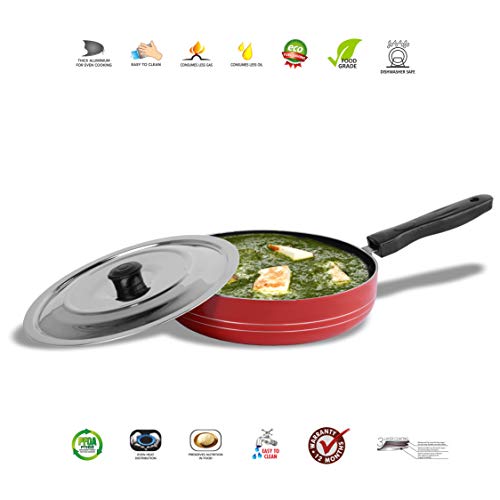 Image of Sumeet 2.6mm Non stick Fry Pan - 2 Ltr - 24cm Dia (Red)