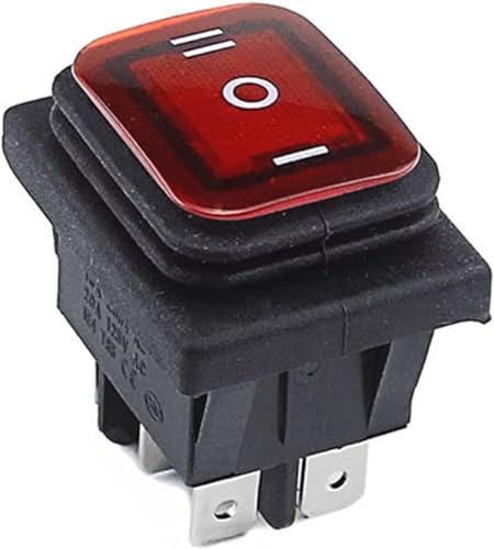 Interrupteur à bascule KCD4 rouge étanche pour remplacer un bouton défectueux