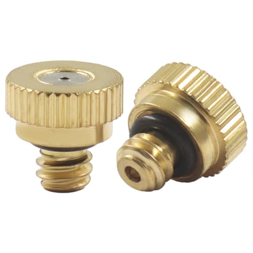 Hordion 22PCS Brass Misting Nozzles, 0.028" (0.7 mm) 10-24 UNC