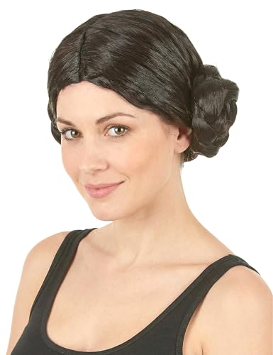 DEGUISE TOI Parrucca con Chignon per Donna - Bruno - Taglia Unica