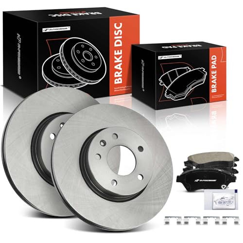 A-premium 11.81 Inch 300mm Front Vented Disc Brake Rotors  Ceramic Pads Kit C...