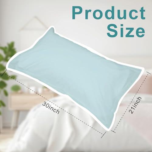 Image of Disposable Pillow Case Covers(Pack of 100),Bulk Pillow Cases for Medical Hospital Travel,Paper Pillow Cases Disposable 21 inch Width x 30 inchLength (Blue)