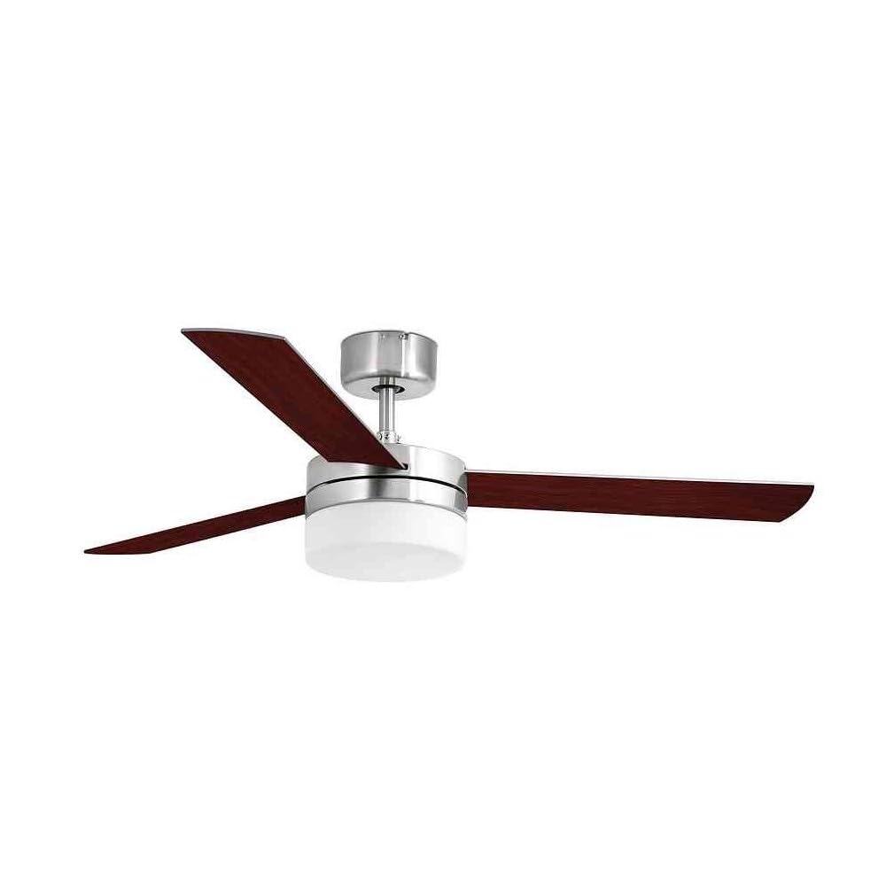 Faro Barcelona 33608 - PANAY Ventilador de techo con luz, palas ABS gris y caoba