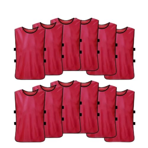 Maillots d'entraînement football adultes gilets de mêlée de 12