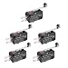 uxcell 5PCS OV-156-1C25 15A 125/250VAC SPDT NO NC 3 Terminals Long Roller Lever Type Action Switches