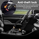 Car Steering Wheel Lock Seat Belt Anti-Theft Device with 3 Keys - Image 5