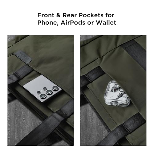 ALPAKA Metro Tote Bag - Build 16" Laptop & Tablet Sleeve with zipper, External Bottle Pocket,Luggage pass-through4