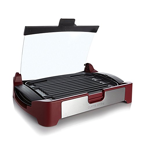 Curtis Stone Nonstick Reversible Grill/Griddle with Glass Lid