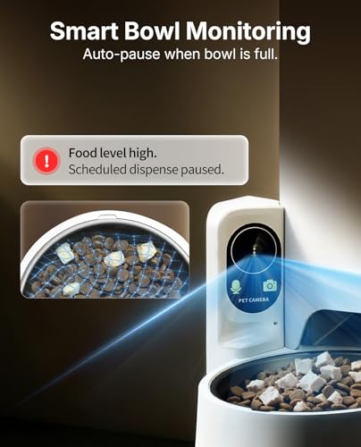 Image of PETKIT Automatic Cat Feeder with Camera, Upgraded Multi-Cat Recognition, 2.4G&5G WiFi Pet Feeder with Freshness Preservation,3L Timed Food Dispenser with Low Food Sensor,Night Vision Motion Capturing