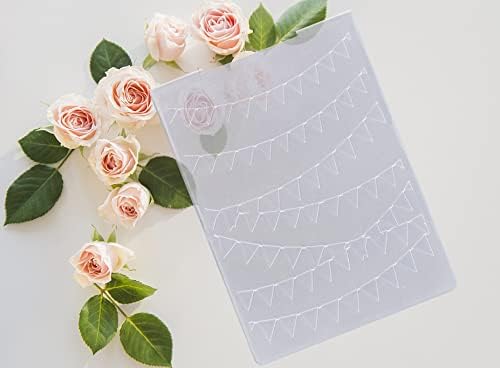 Miniatura 3 de Carpeta de estampado de fondo de bandera para hacer tarjetas, marco geométrico triangular, carpeta de plástico reutilizable para bricolaje, álbumes