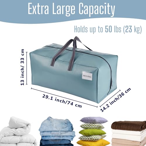 Image of VENO 6 Pack Heavy Duty Moving Bags with Backpack Straps, Zippers & Handles, Extra Large Packing Bags for College Dorm Essentials, Moving Supplies Alternative to Cardboard Moving Boxes