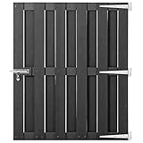 vidaXL Puerta de Jardín Cancel de Valla Verja Patio Entrada Exterior Cerca con Cerradura Robusta Estable y Duradera de WPC Gris 100x120 cm