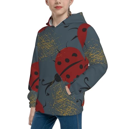 Ladybug Kid Hoodies Boys Sweatshirts Girls Pullover with Pocket2