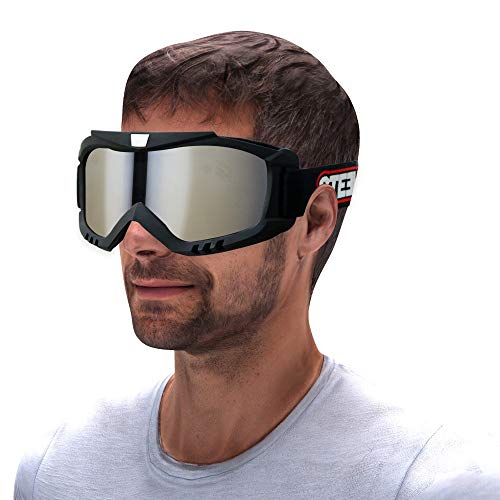 Image of Steelbird 7Wings 3 in 1 Face Shield,Goggles with Detachable Mask, Full Face and Mouth Protection Suitable for Every Use (Pack of 3, Silver Visor)