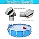 Kimuwote Wartungshahn/Absperrhahn für Pools mit 32mm Schlauchanschluss,2 Stück Aktualisierte Version Pool Schlauchadapter,Pool Wartungs zubehör mit 4X Schlauchklemmen - Absperrhahn funktioniert gut