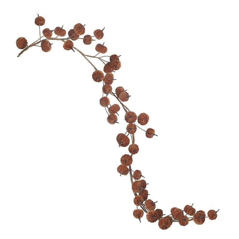 Heaven Sends Guirnalda de calabaza de terciopelo marr�n para decoraci�n de Halloween, multicolor