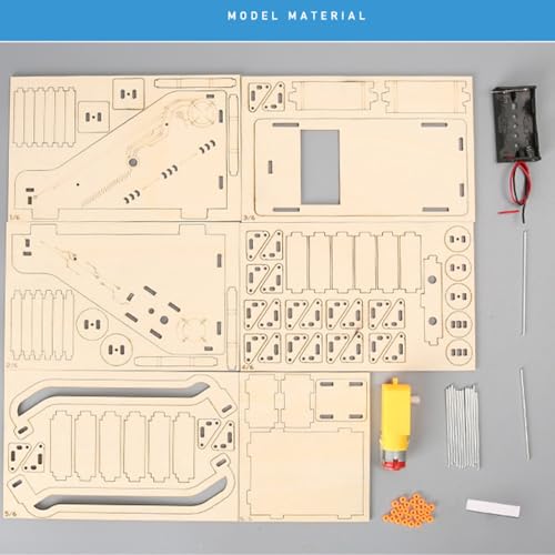 Kit De Aprendizaje De Escaleras Mecánicas - Modelo Científico De Madera De 6,4 Pulgadas | Juguete De Construcción Hecho A Mano | Dispositivo De Experimento Educativo para Adolescentes, Niños Y Niñas, - imagen 5