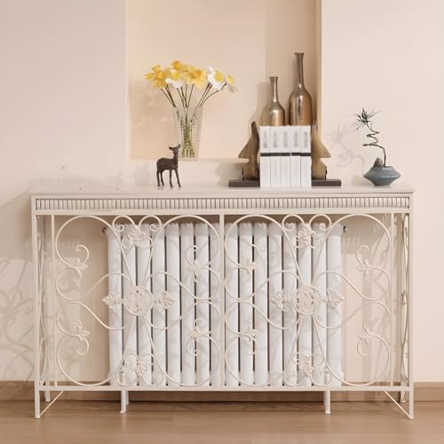 Cache-radiateur moderne en métal blanc 90cm pour salon - 5