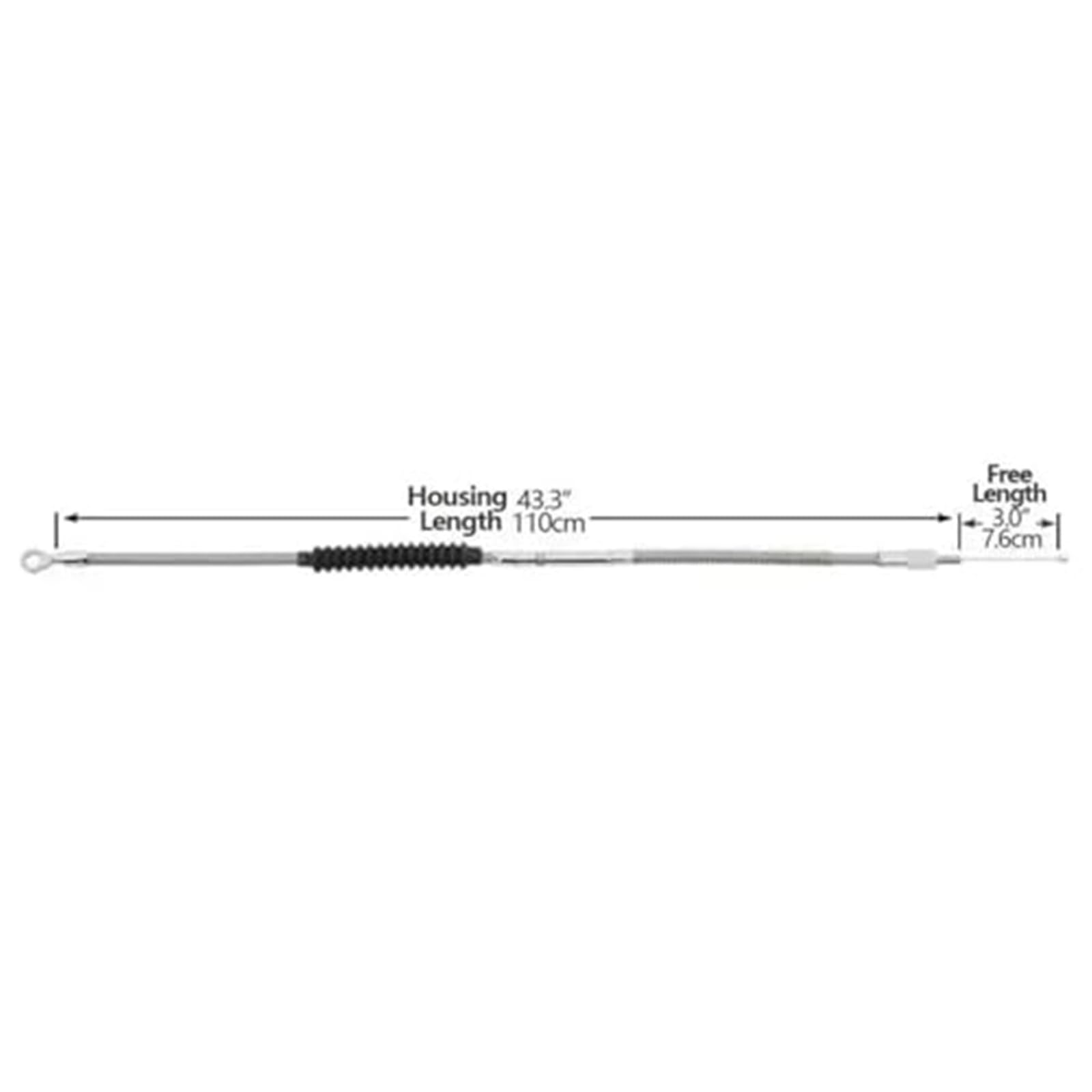Cavo frizione intrecciato da 110 cm e 43,3" for Harley, Road King, Electra, Road Glide, FLHR Moto Cavo frizione per moto