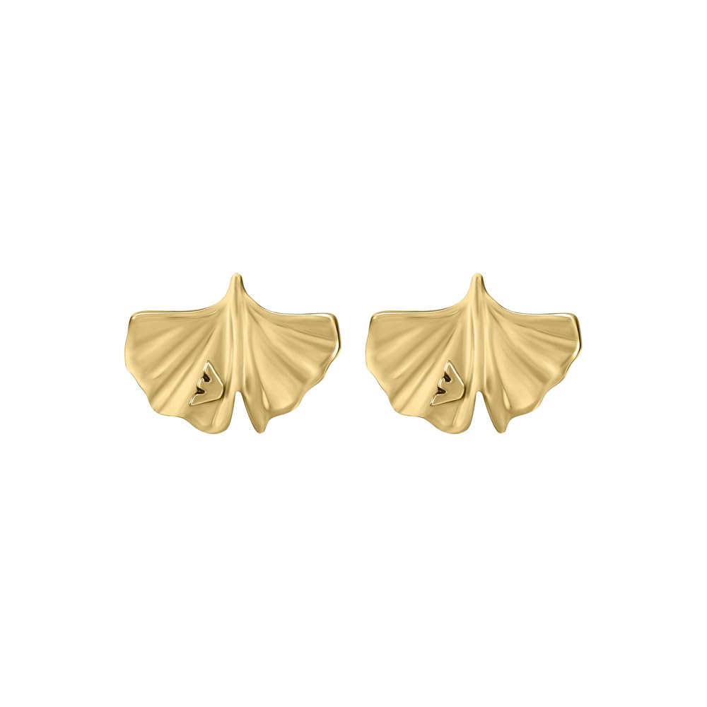 Emporio Armani Women's Brass or Stainless Steel Button Stud Closure Earrings