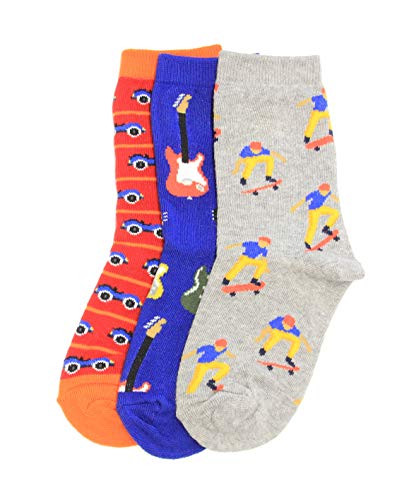 Hotsox Kid's Car Guitar Asst Socks 1 Pair