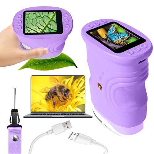 Microscope enfant portable 1000X LURICO écran IPS violet