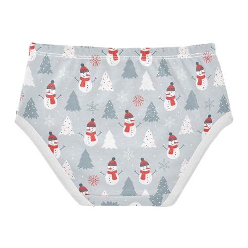 Girls Underwear Soft Cotton Christmas Tree Snowman Kids Panties in Sizes 2/3t, 4t, 5t, 6 and 82