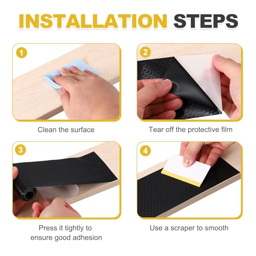 Vinilo de fibra de carbono autoadhesivo e impermeable con raspador para decoración DIY 5