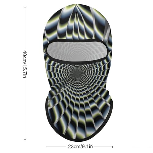 Balaclava para hombre, máscara para esquí con ilusión óptica en espiral, cubreboca para invierno, ciclismo y deportes al aire libre miniatura 2