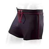 Fashy Herren Badehose, schwarz-rot, 9, 2431