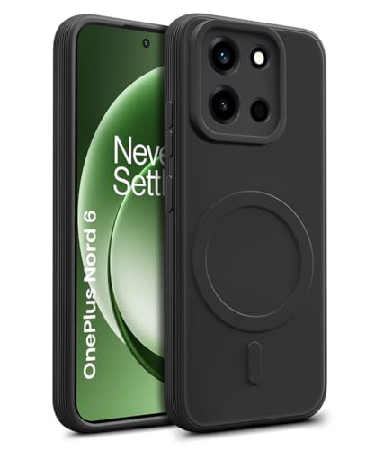 Image of WOW IMAGINE Back Case Cover for 1+ OnePlus Nord 6 5G | Soft Matte Silicone Case| Slim Fit & Shockproof | Camera Protection Bumper Cover (Black)